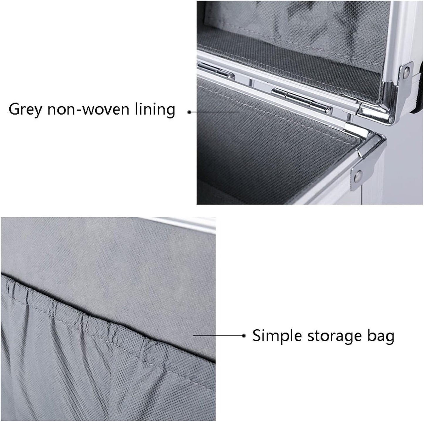 GENERIC Boîte à Outils Portable En Aluminium, Boîte à Outils, Boîte De Rangement, Armoire De Rangement, Boîte à Outils En Métal Robuste Avec Mousse Amovible