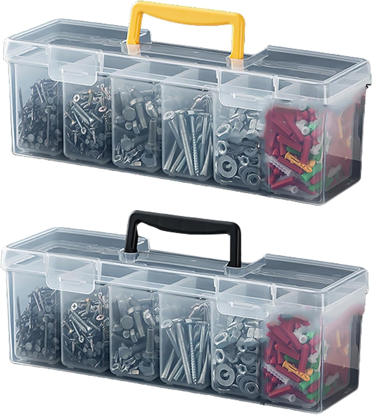  Boîte à Outils Haute Performance Avec Séparateurs Amovibles, Vis Portantes Transparentes, étui De Rangement Pour Atelier, Garage, Maison, étui à Outils Portable En Plastique