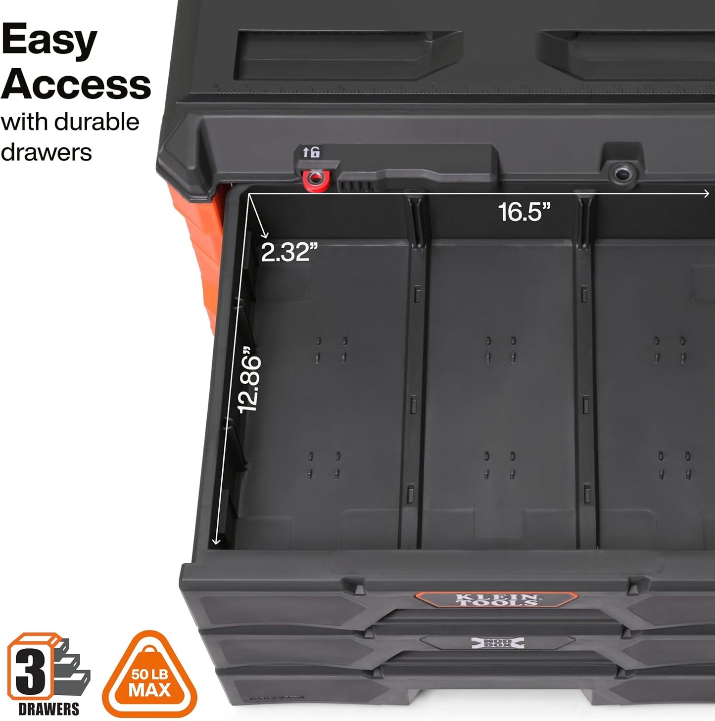 Klein Tools MODbox Boîte à Outils 3 Tiroirs