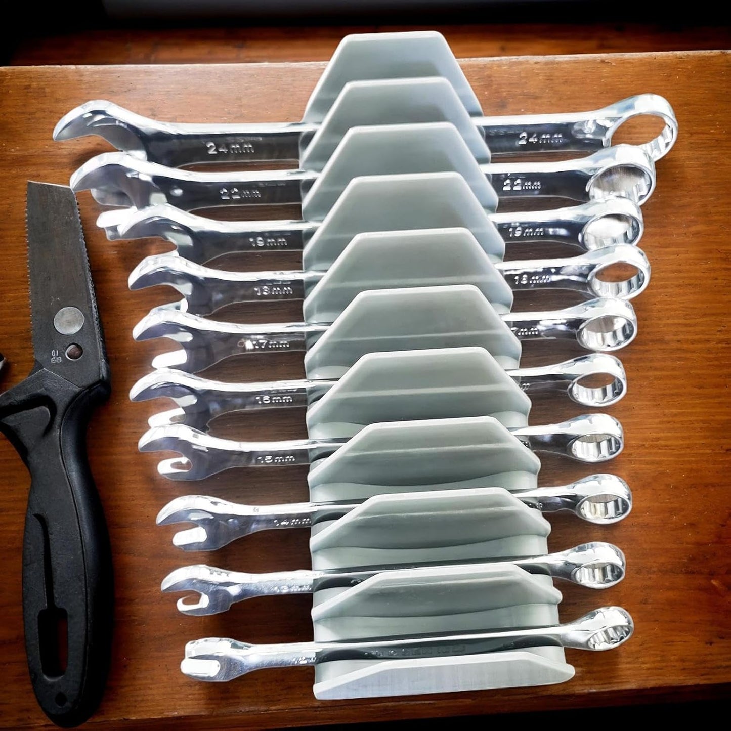  Organiseur De Clés à Molette – Support Et Organisateur – 10 Compartiments De Rangement Pour Garage, Atelier, Voiture, Camion, Mécanicien