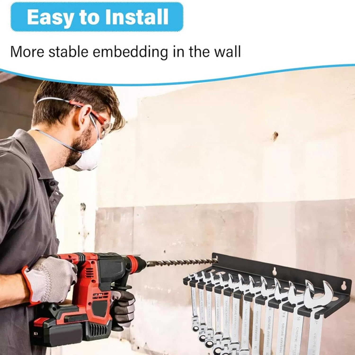  Support Pour Clés - Stockage Mural À Outils 12 Emplacements,Organiseur D'angle à Suspendre Pour Outils | Pour Tournevis Hexagonaux Cliquet Cutter Ciseaux Maison Garage Atelier Espace Travail Coin