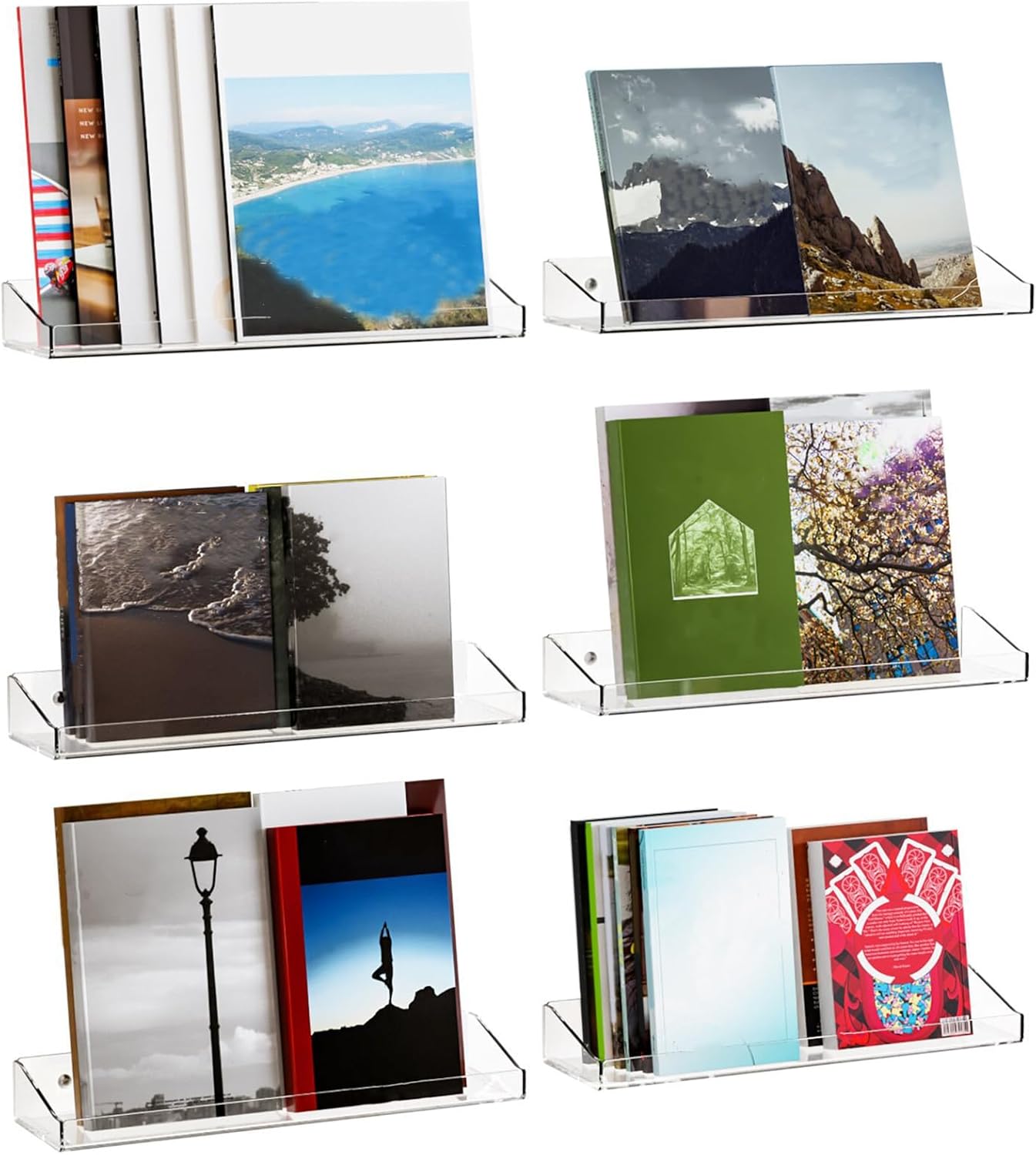  Étagères Flottantes Murales | Organisateur D'affichage Transparent - Étagères Suspendues De Cuisine,pour Livres, Bouteilles De Parfum, Figurines, Poupées, électronique, Articles