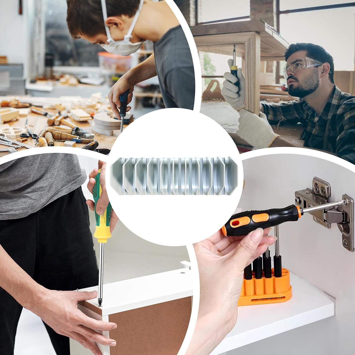  Organiseur De Clés à Molette – Support Et Organisateur – 10 Compartiments De Rangement Pour Garage, Atelier, Voiture, Camion, Mécanicien