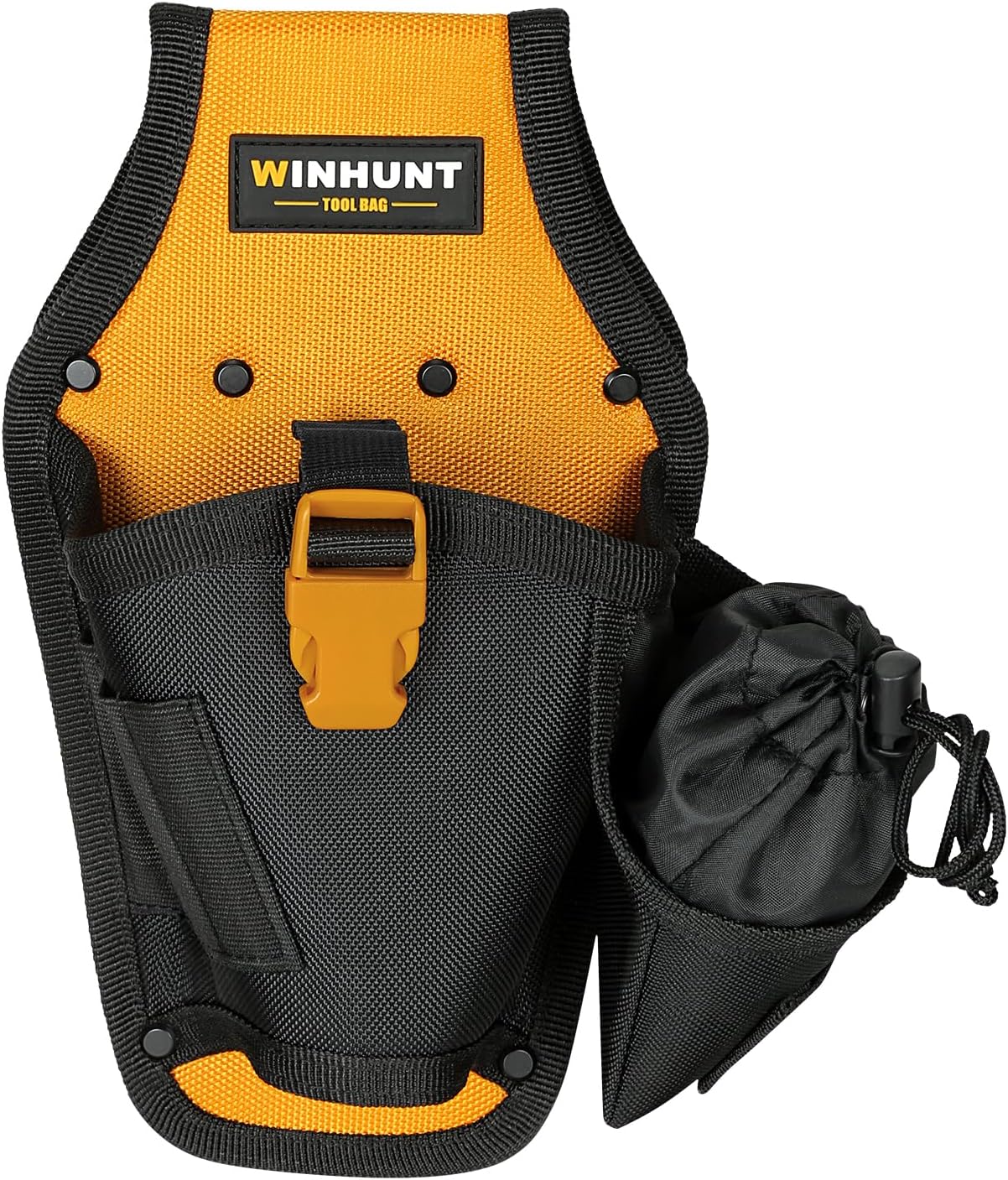  WINHUNT Ceinture Porte-outils Pour Perceuse, 30 X 17 X 6 Cm, Noir Et Jaune, Sac à Outils Robuste En Matériau 600D