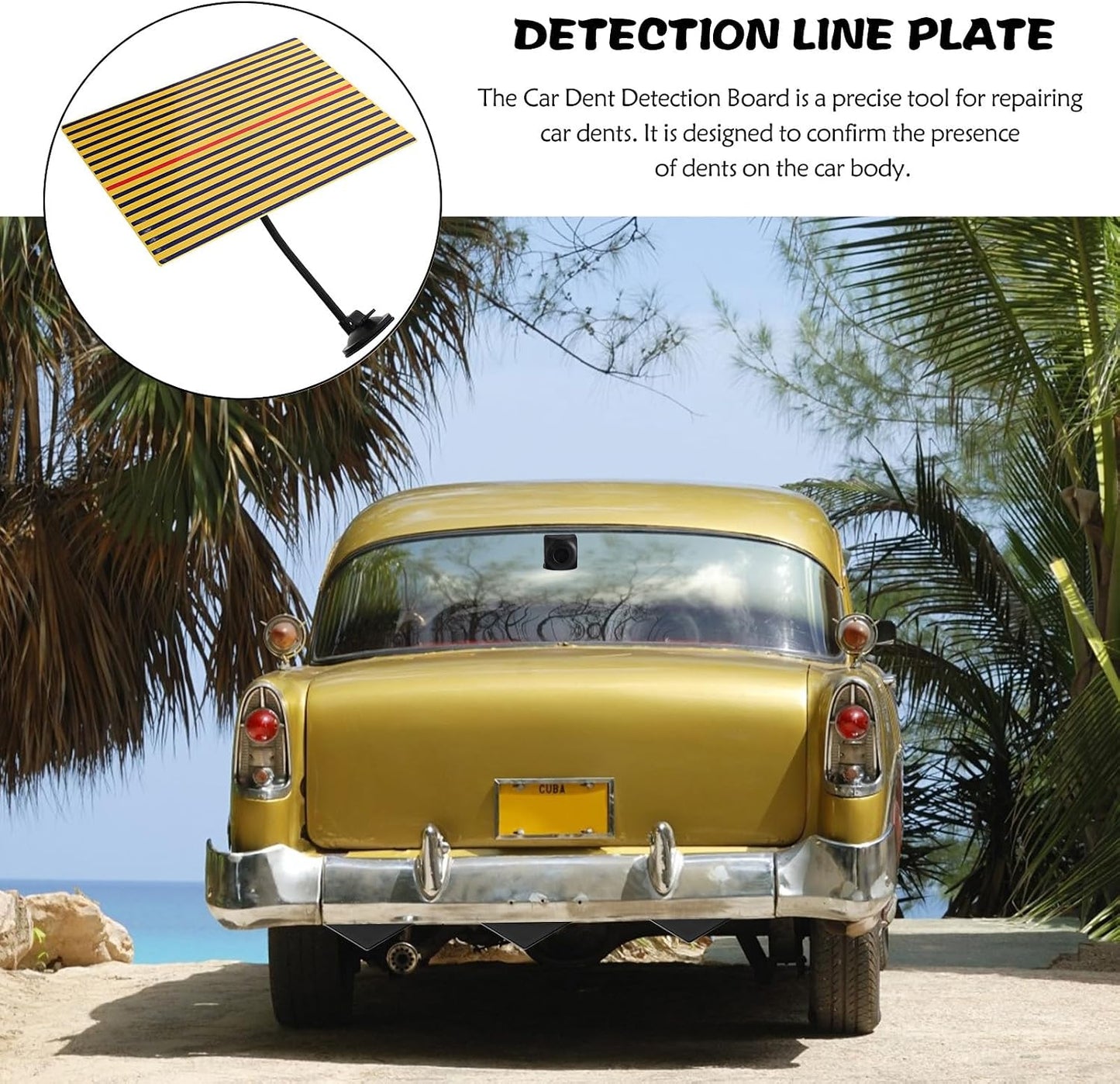  Cabilock Panneau De Détection De Bosses Pour Carrosserie Automobile Outil De Débosselage Réflecteur Lumineux 1 Pièce Kit De Réparation Pour Phares Et Surfaces Métalliques Planes Pour
