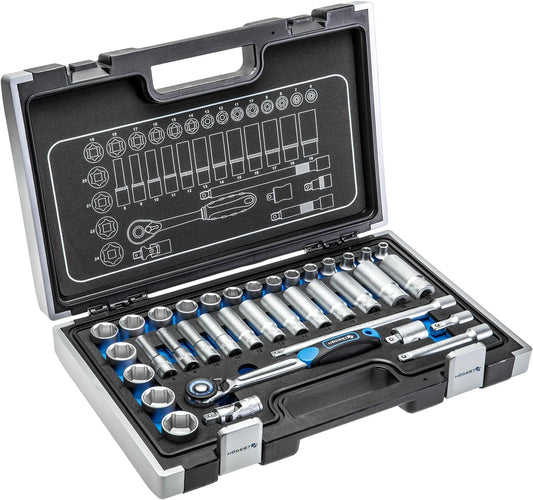  Högert Technik - Trousse à Outils, Coffret D'Outils 3/8" - HT1R465, 36 Pièces