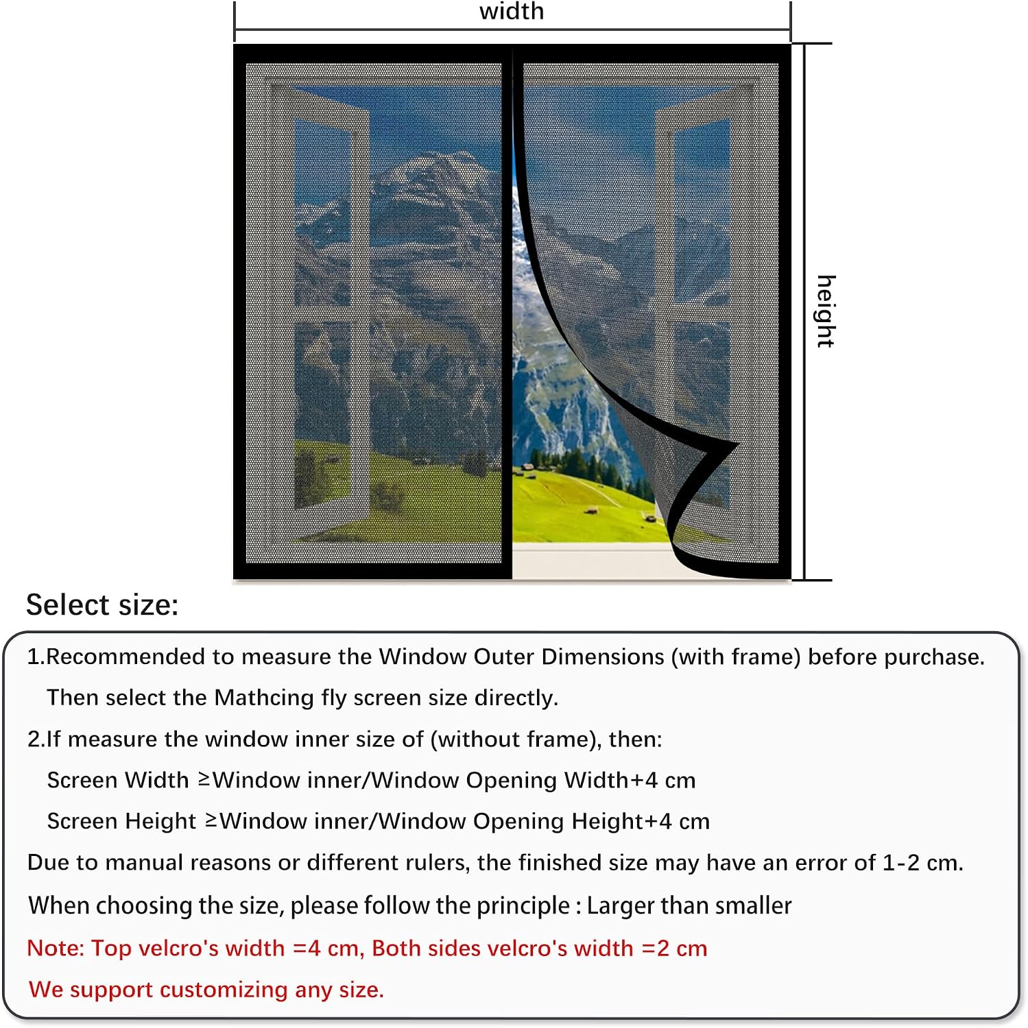  Magnetic Door Or Window Mosquito Net 118 X 130 Cm Breathable Balcony Mosquito Net Ultra Thin Mesh For Windows Doors, White