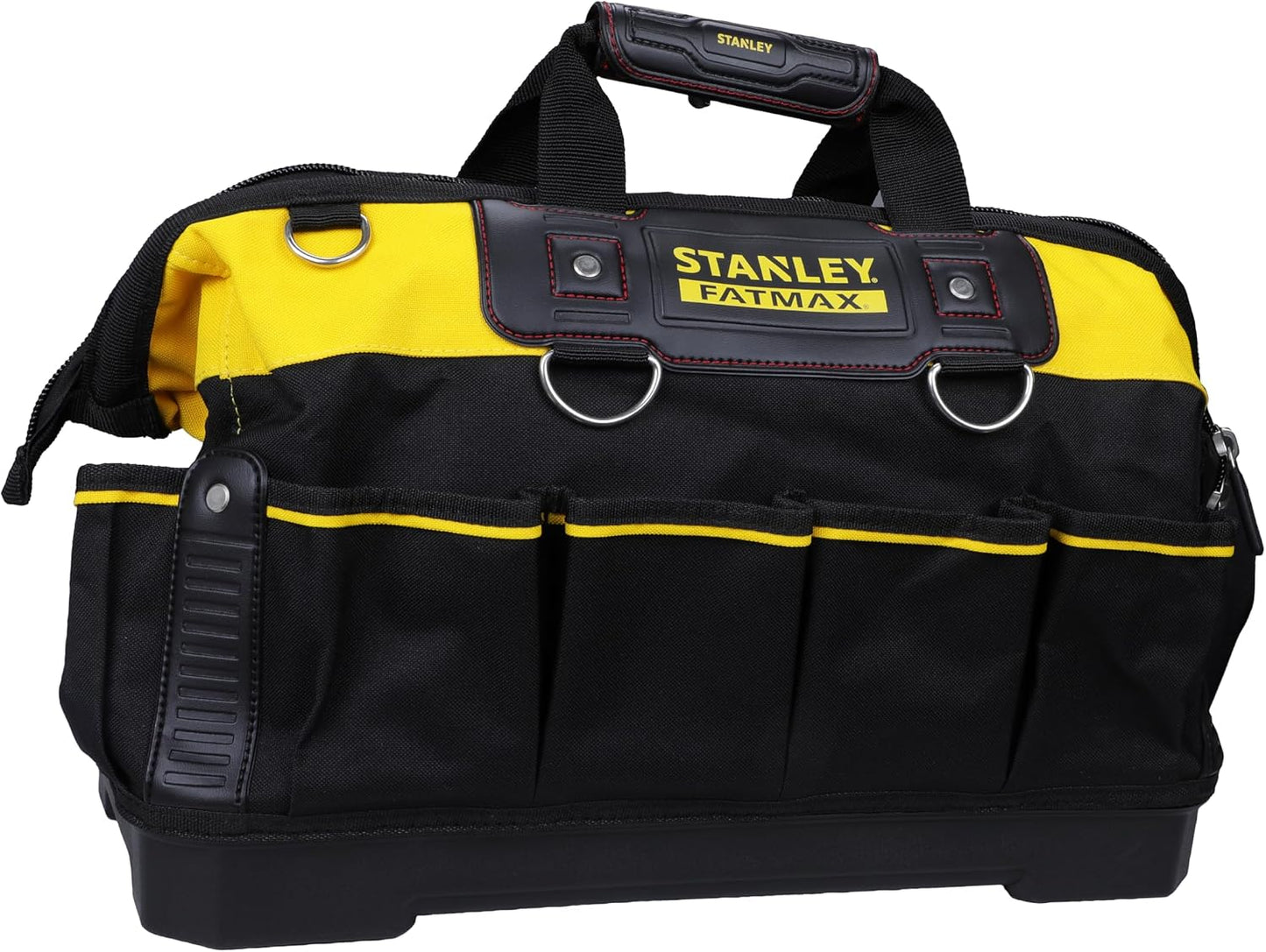  STANLEY FATMAX Sac à Outils Gamme - Base Rigide Et Résistante à L'Eau Avec Bandoulière Solide - Poignée Caoutchouc - Élastique Pour Outils - 49 X 26 X 10 Cm - 600 X 600 Deniers 1-93-950