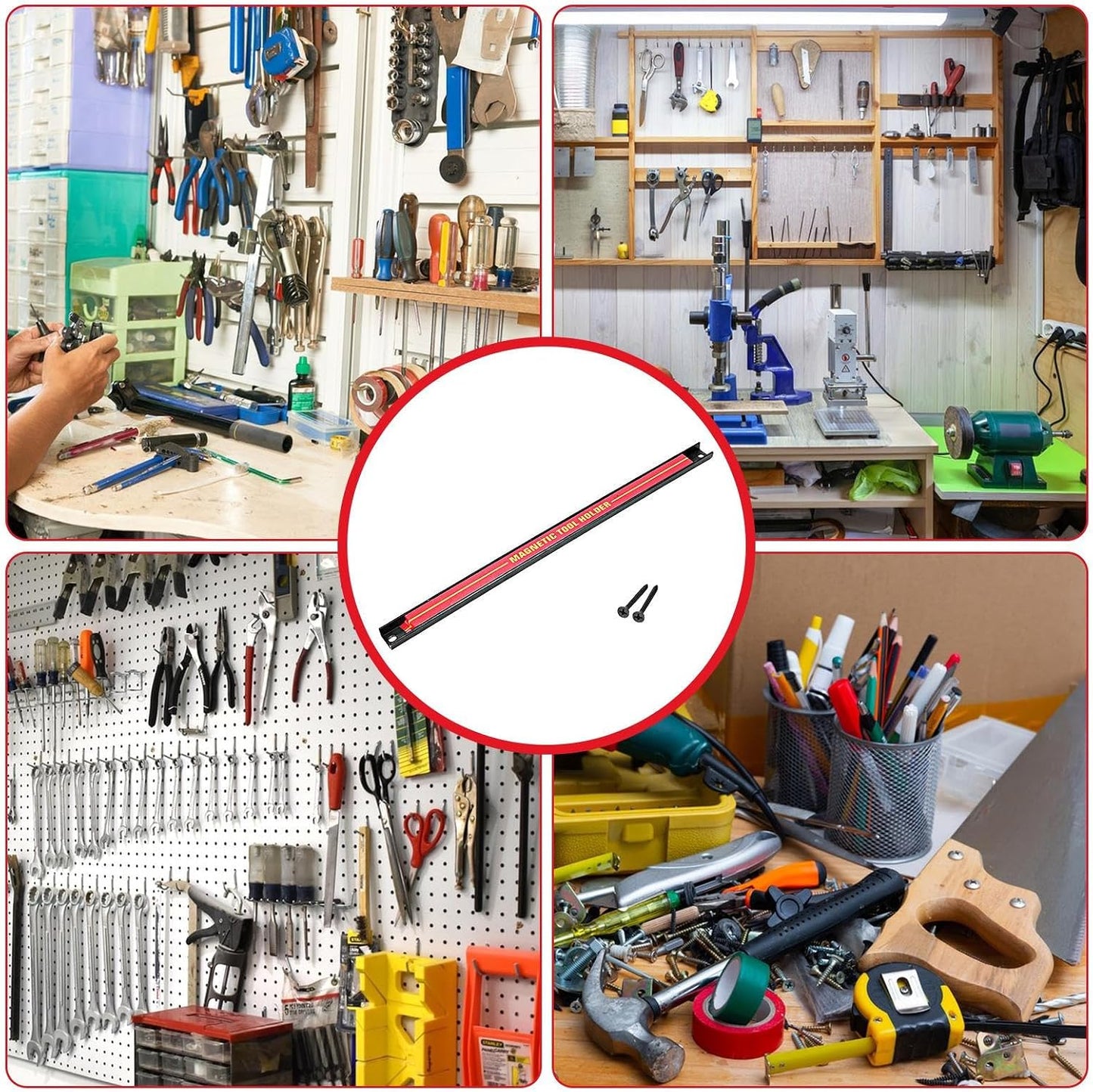  Barre Magnétique Pour Outils – Porte-outils Mural De Grande Capacité – Organiseur Gain De Place Pour Atelier, Atelier De Réparation Automobile, Maison