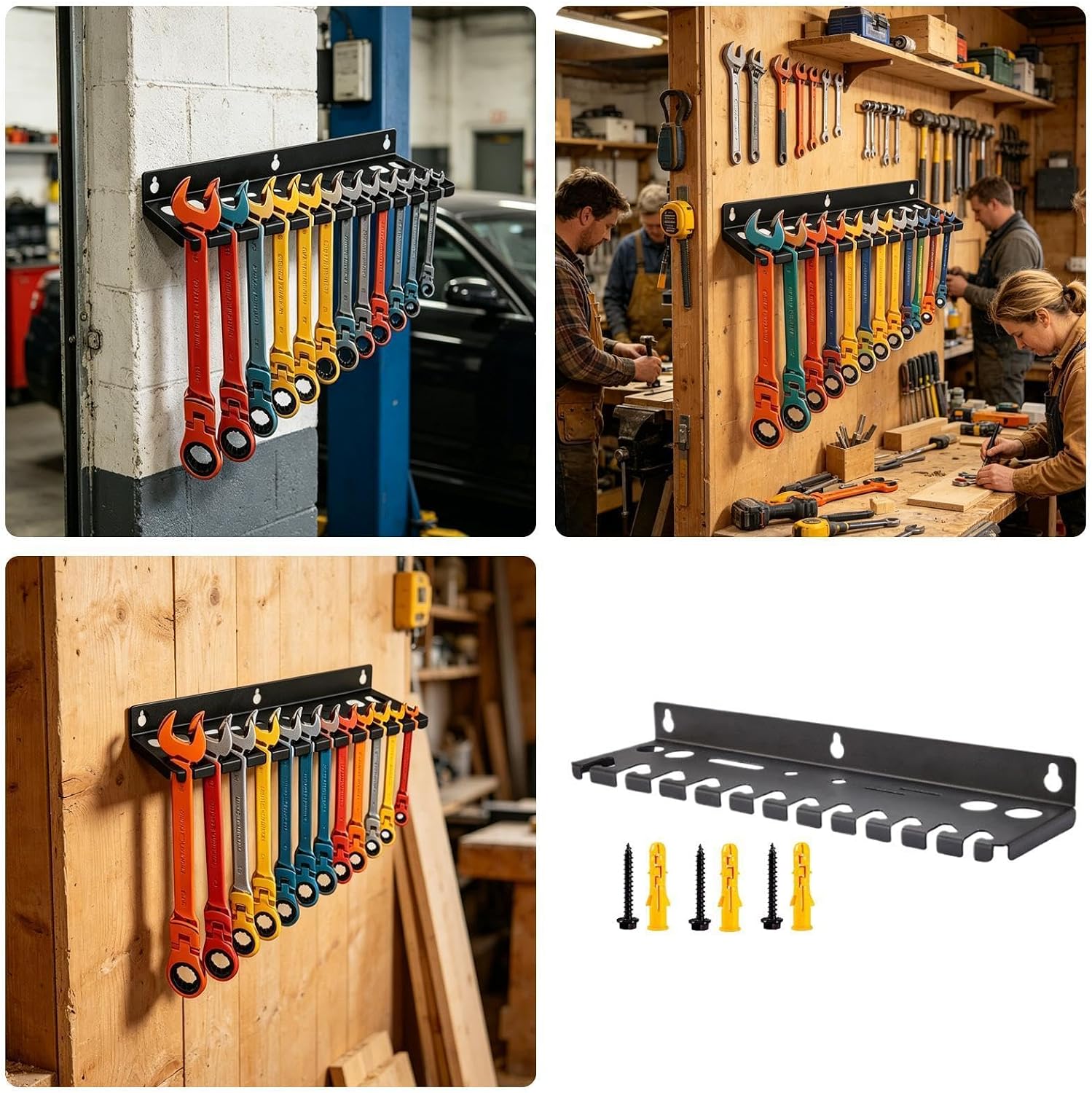  Organisateur De Clés À Douille | Robuste, Grande Capacité, Gain De Place | Organisateur Mural Pour Clés À Cliquet,pour Tournevis, Douilles, Clé Hex, Cliquet, Pinces, Cutter, Maison, Garage, Atelier