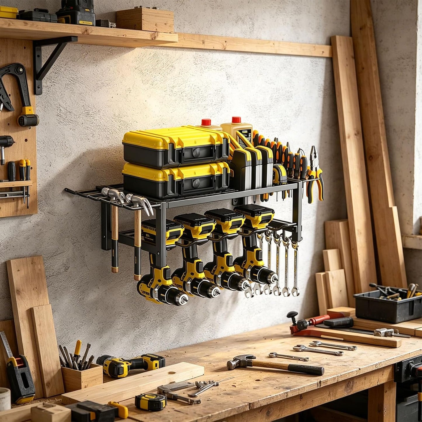  Porte-outils Mural En Acier Au Carbone Pour Outils électriques Et Ateliers