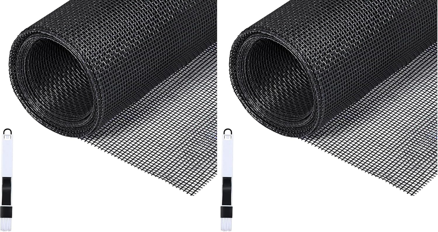  Fillis Window Fly Screen 150 X 300 Cm Fibreglass Insect Screen By The Metre DIY With Cleaning Brush, Mosquito Net For Windows, Balcony Door And Living Room, Grey