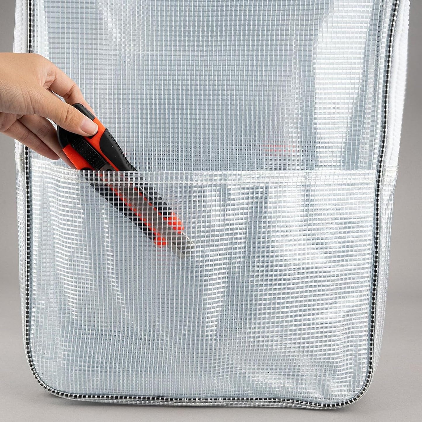  Sac à Dos Transparent Anti-statique De Grande Capacité En PVC Ergonomique Pour Les Aventures En Plein Air Sac à Dos De Travail Essentiel Sac à Outils