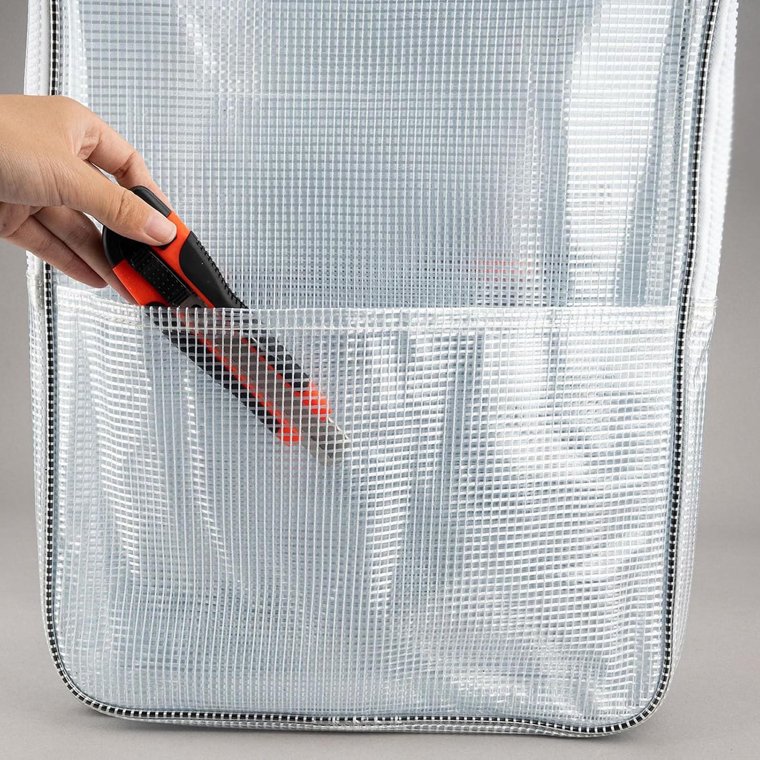  Sac à Dos Transparent Anti-statique De Grande Capacité En PVC Ergonomique Pour Les Aventures En Plein Air Sac à Dos De Travail Essentiel Sac à Outils