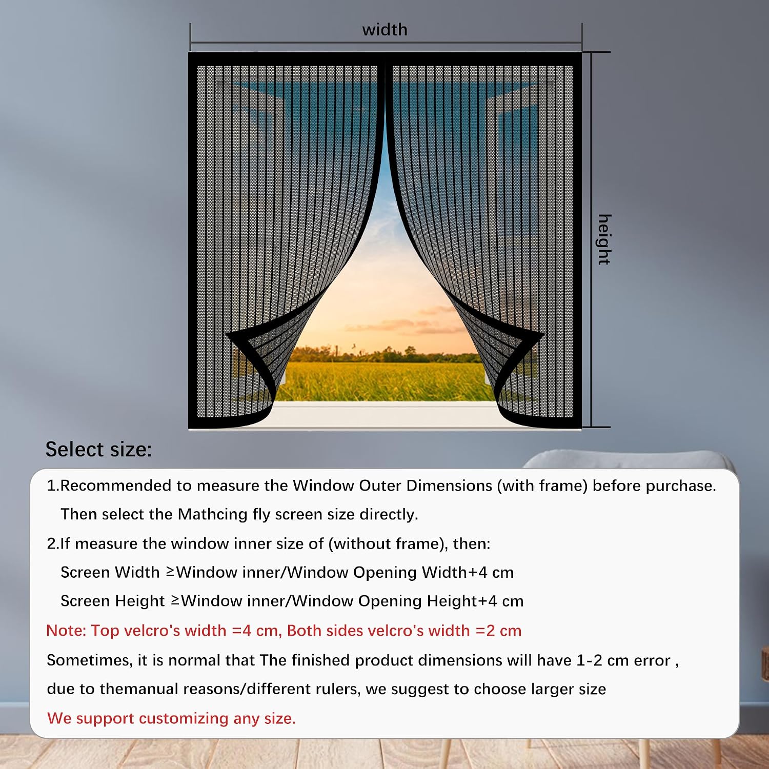  Moustiquaire Porte Fenetre 157 X 79 Cm Rideau Automatique Anti Moustique Sans Percer Facile à Installer Pour Couloirs Fenetres Patio, Noir