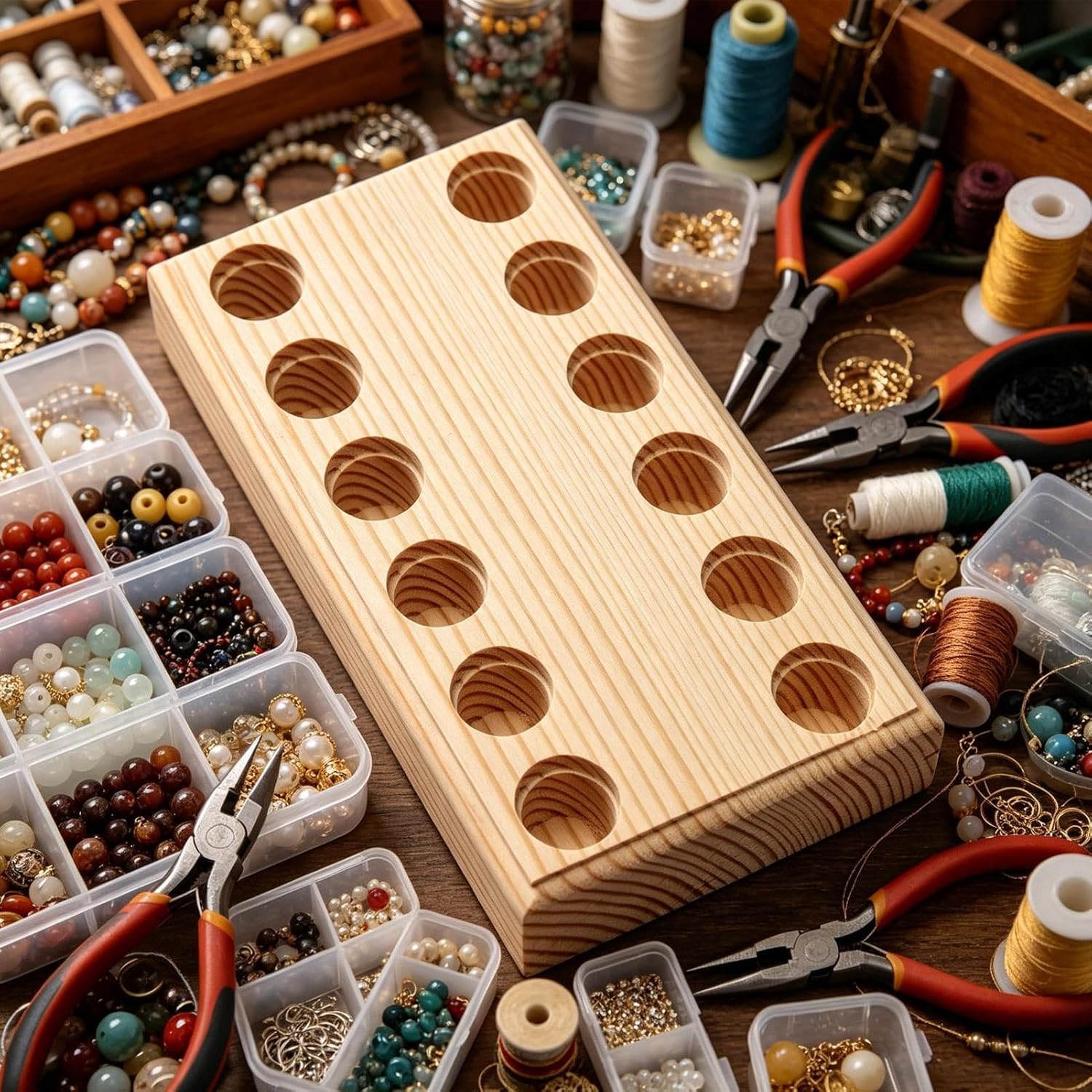  Organiseur De Pinces | Étagère De Rangement Pour Pinces à Plusieurs Fentes Avec Plusieurs Compartiments | Porte-outils à Perles | Pour établi, Travaux De Construction, De Réparation Et D'entretien