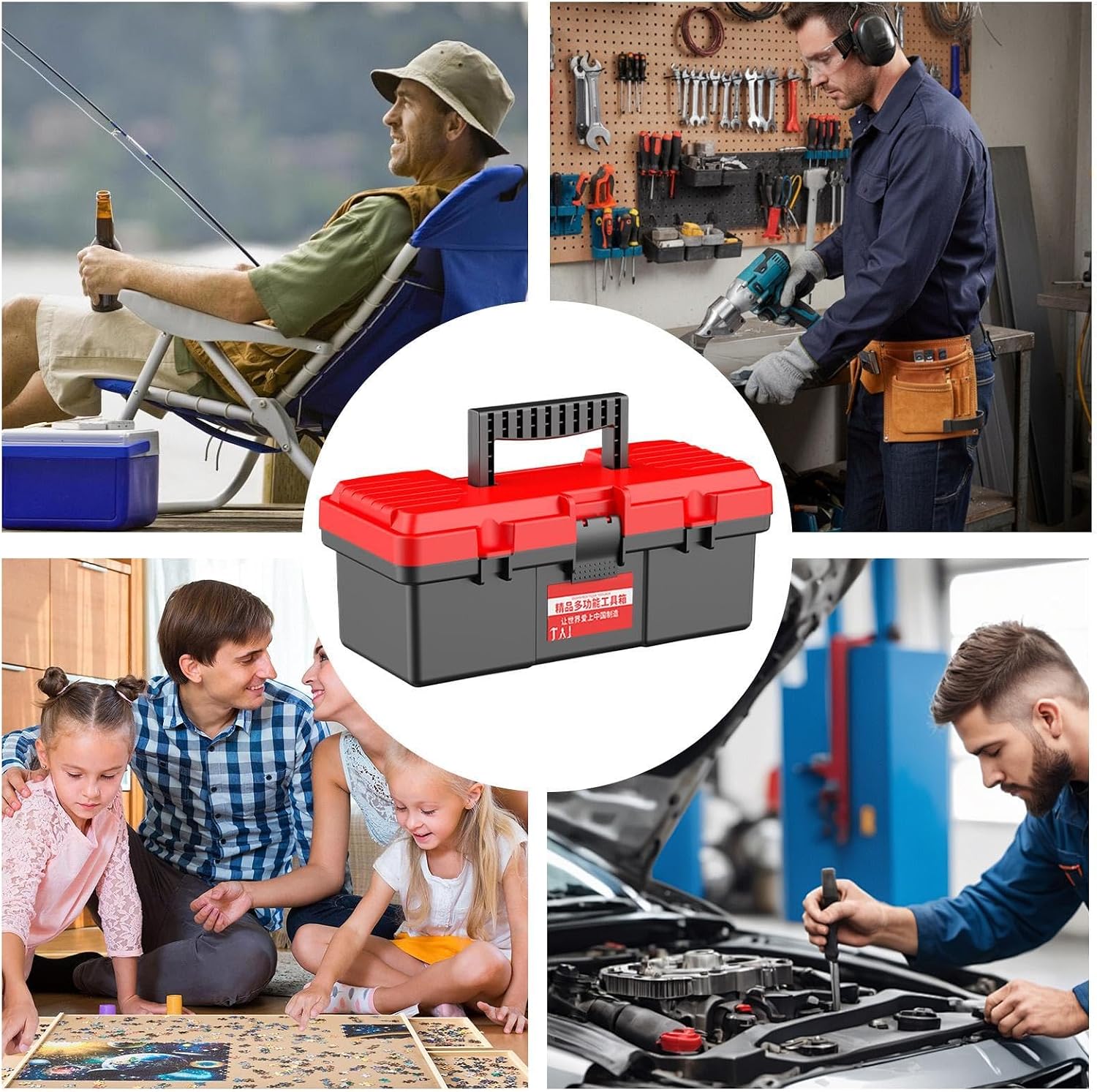 GENERIC Petite Boîte à Outils | Poignée Robuste Facile D'accès Pour La Maison, Le Bureau, L'atelier, Le Garage, Les Voyages