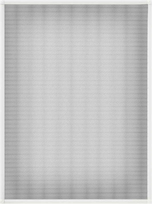  Amig - Sliding Screen For Windows | White Aluminium And Grey Fiberglass Mesh | Adjustable And Cut To Size | Quick Installation On Window Frame | 70 X 130 Cm